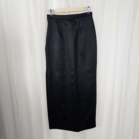 Vintage Vie by Victoria Royal formal full length satin skirt side slit size 6P - Picture 6 of 8